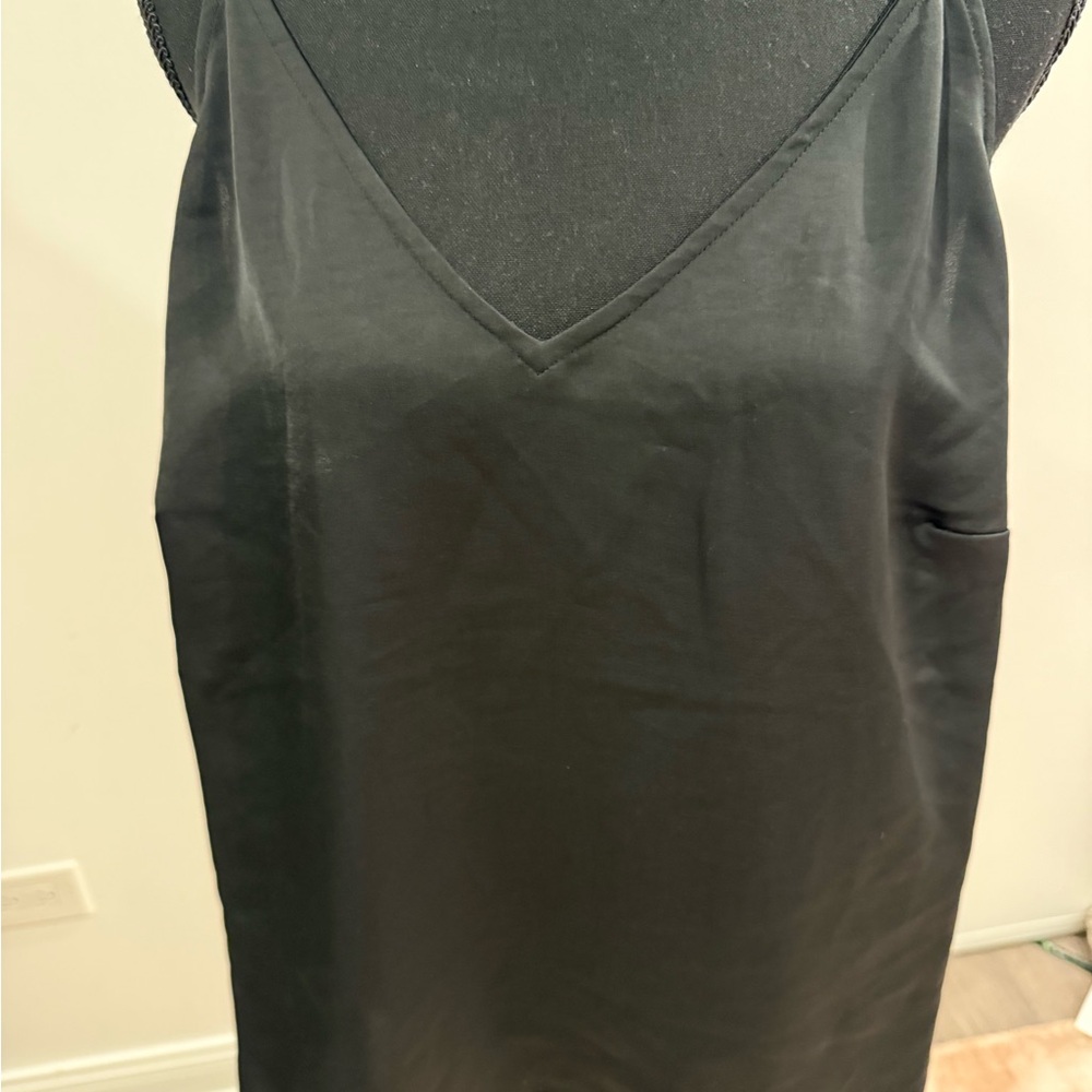 a new day Black Sleeveless V-Neck Blouse